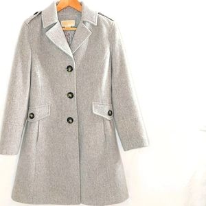 Michael Kors tailored over coat 8 gray.